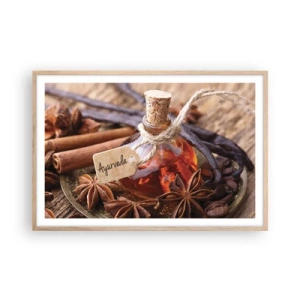 Póster en marco roble claro - Hacia la unidad del cuerpo y el espíritu - 91x61 cm