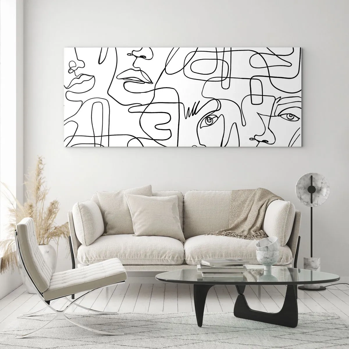 Cuadro sobre vidrio - Impresiones sobre Vidrio - Entre emociones enredadas - 100x40 cm