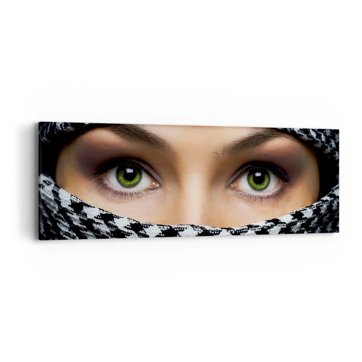 Cuadro sobre lienzo - Impresión de Imagen - Hermosa mirada de ojos verdes - 90x30 cm