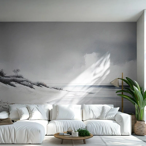 Fotomural Premium Canvas - Juntos desde el principio de los tiempos - Dunas, Playa, Océano - 450x315 cm