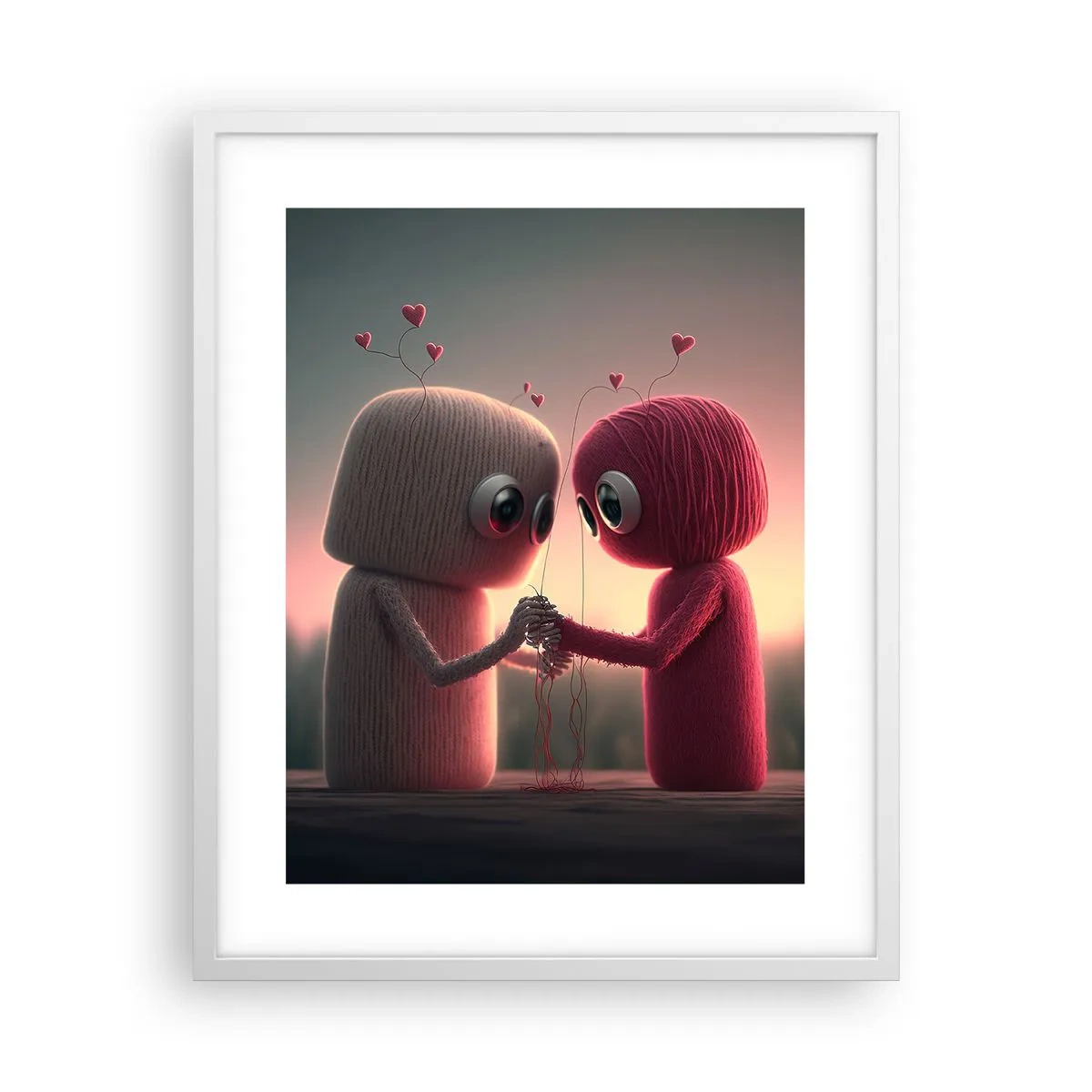 Póster en marco blanco - Todo el mundo puede amar - 40x50 cm