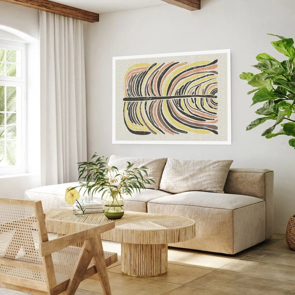 Póster - Abstracción vibrante - 70x50 cm