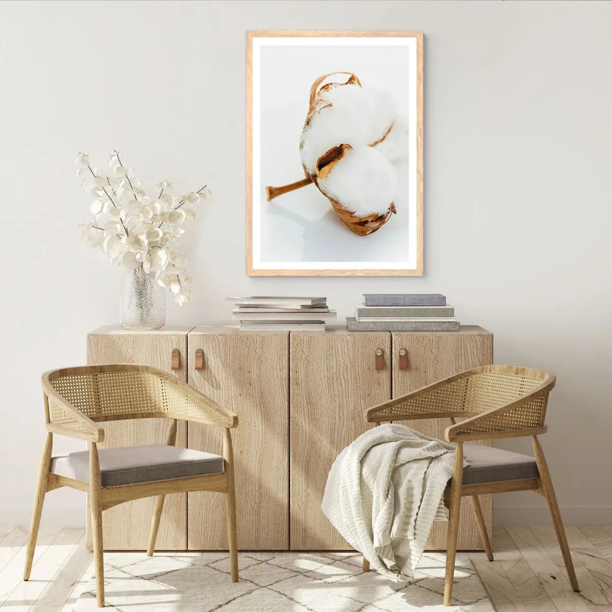 Póster en marco roble claro - Suave por naturaleza - 40x50 cm