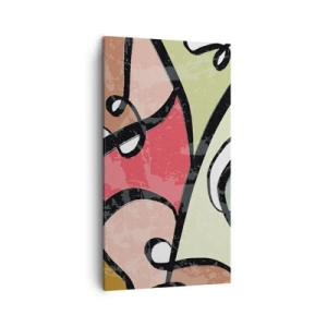Cuadro sobre lienzo - Impresión de Imagen - Piruetas entre colores - 45x80 cm