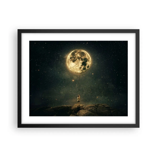 Póster en marco negro - El que robó la luna - 50x40 cm
