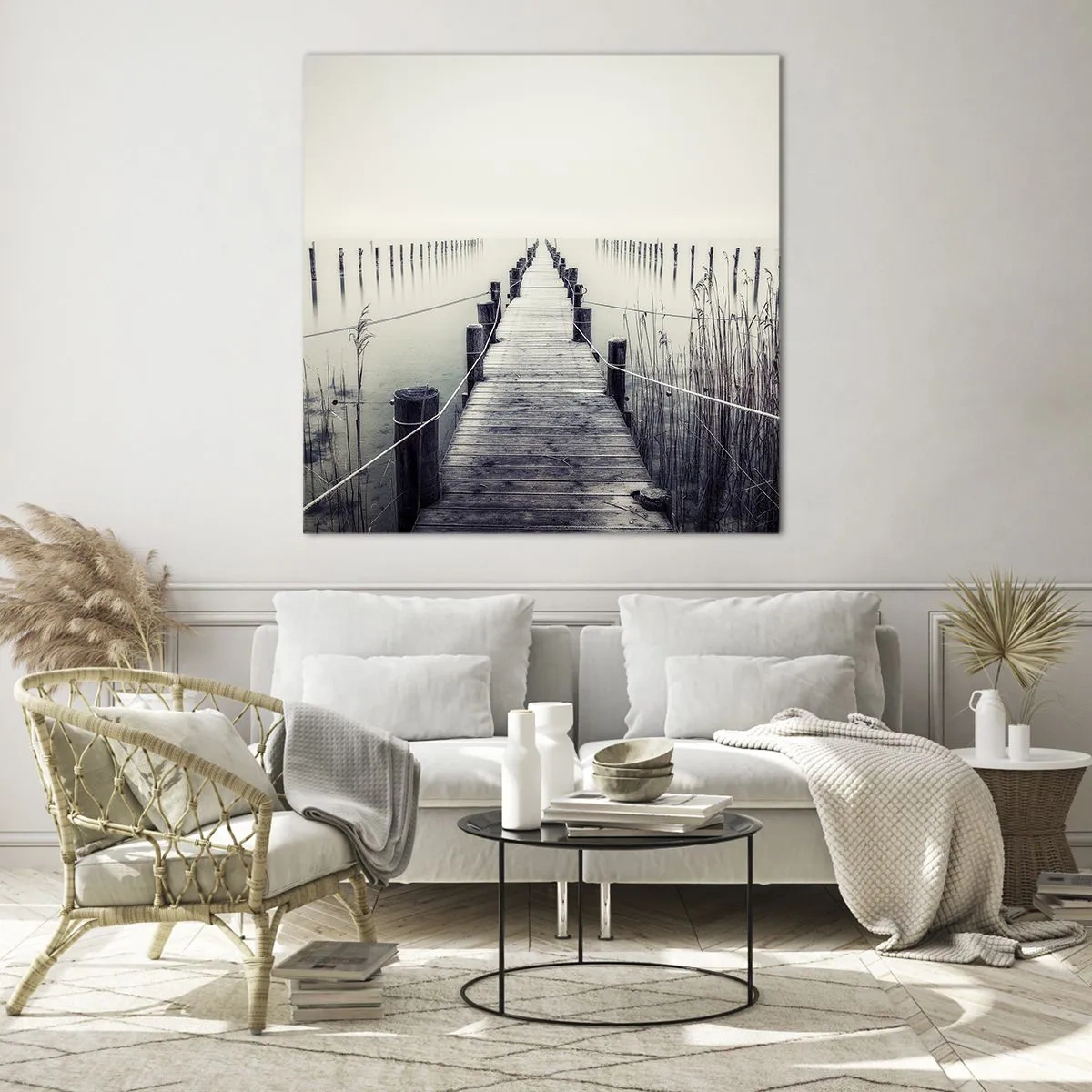 Cuadro sobre vidrio - Impresiones sobre Vidrio - Sumergirse en la paz - 50x50 cm