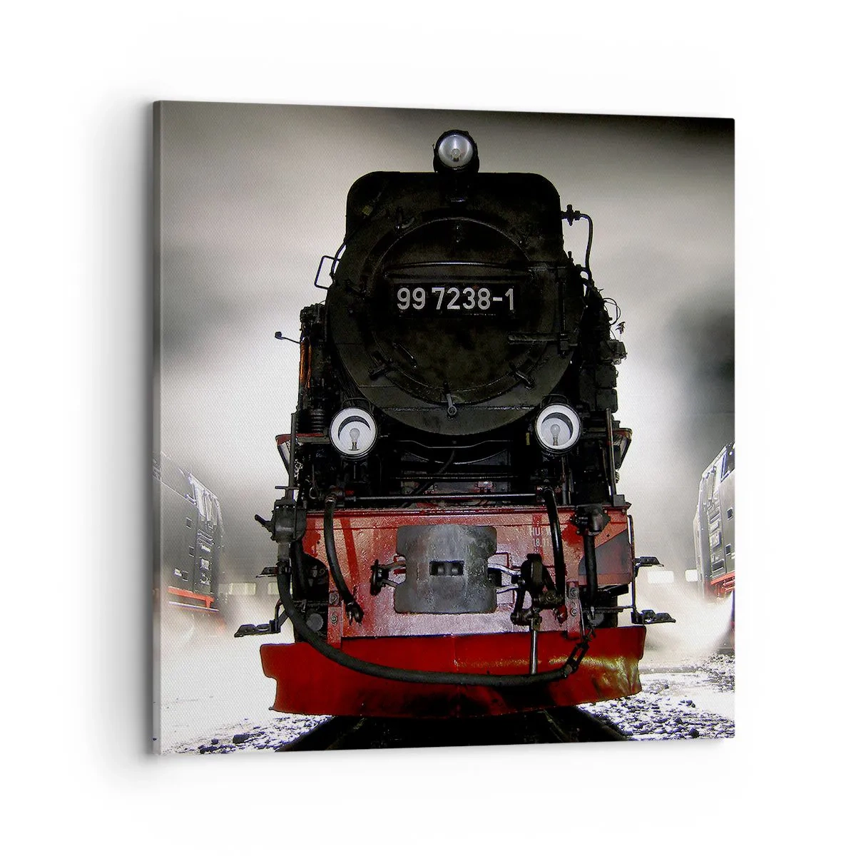 Cuadro sobre lienzo - Impresión de Imagen - De pie, jadeando y soplando - 70x70 cm