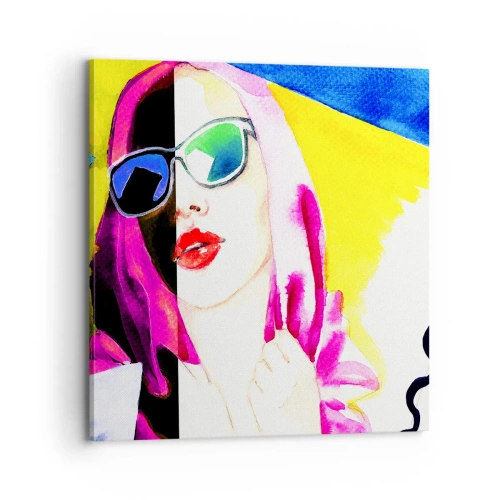 Cuadro sobre lienzo - Impresión de Imagen - Contrastes - 70x70 cm