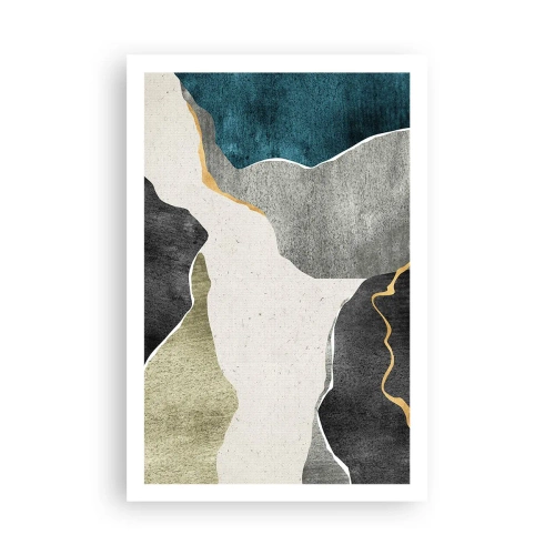 Póster - Composición en mosaico con una hebra de oro - 61x91 cm