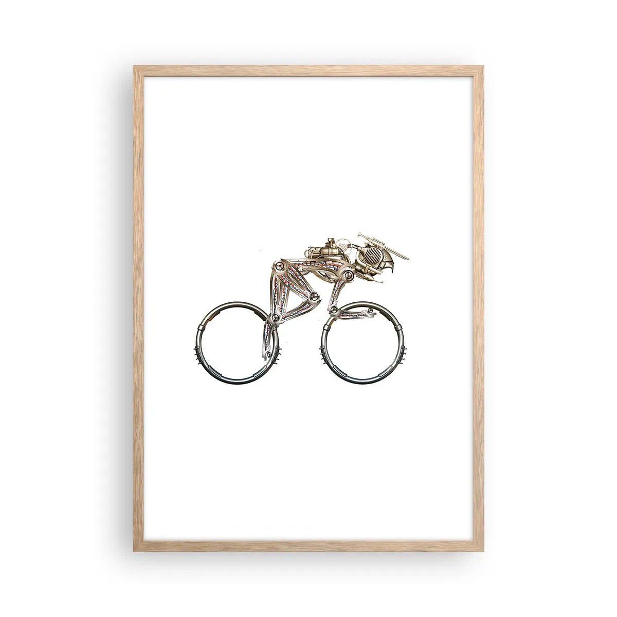 Póster en marco roble claro - Una magnífica máquina - 50x70 cm