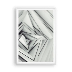 Póster en marco blanco - Ángulos afilados - 70x100 cm