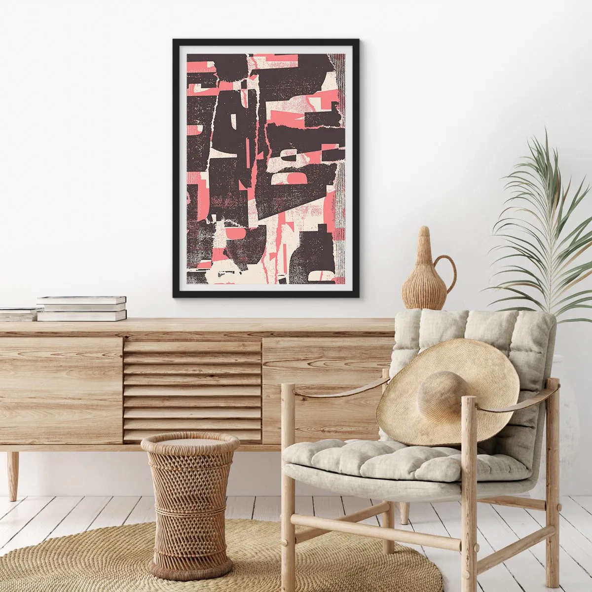 Póster en marco negro - Todo el ajetreo - 61x91 cm