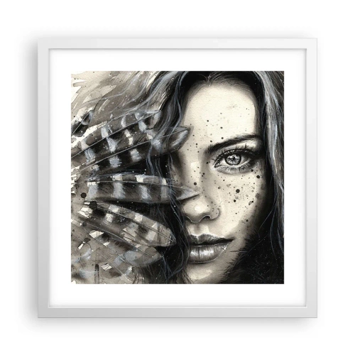 Póster en marco blanco - Belleza salvaje - 40x40 cm