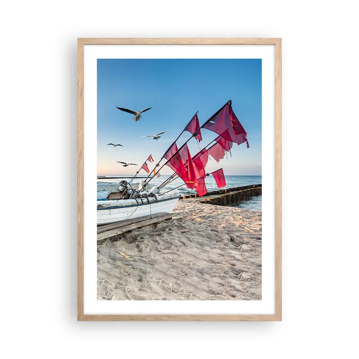 Póster en marco roble claro - Un merecido descanso - 50x70 cm