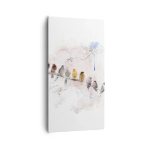 Cuadro sobre lienzo - Impresión de Imagen - Reunión alada - 55x100 cm