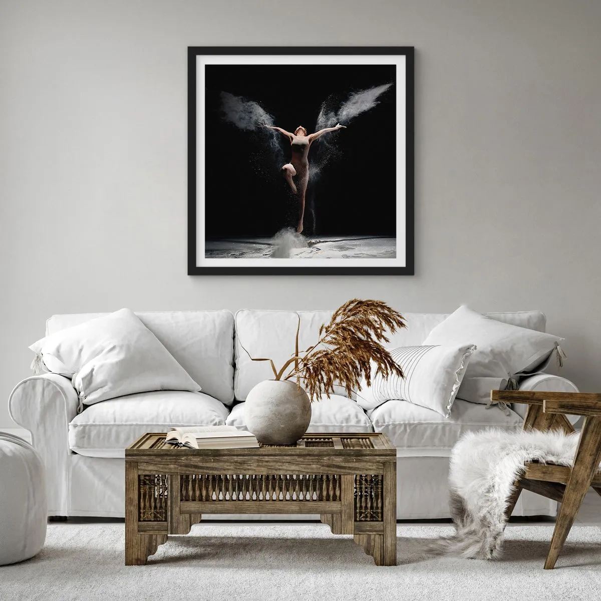 Póster en marco negro - Los duendes existen - 50x50 cm