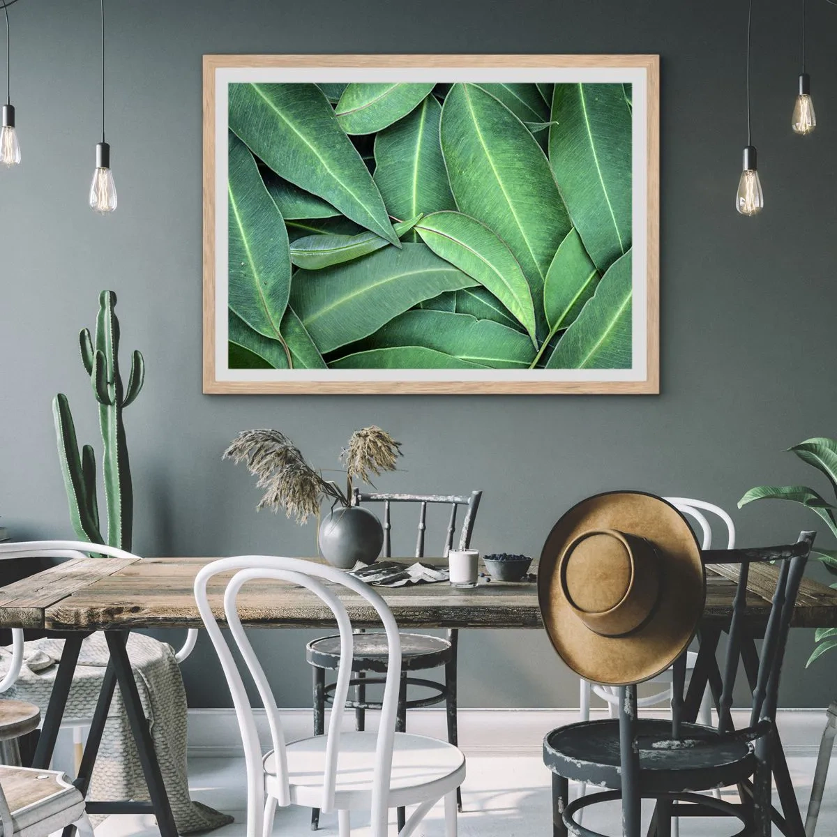 Póster en marco roble claro - Jugosidad y frescura - 100x70 cm