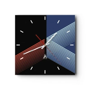 Reloj de pared - Reloj de vidrio - La rectitud - 40x40 cm