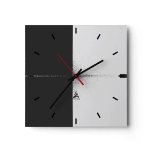 Reloj de pared - Reloj de vidrio - Un proyectil simbólico de estilo minimalista y abstracto. - 30x30cm - Directa al objetivo - Decoración de pared moderna para salón y dormitorio ARTTOR