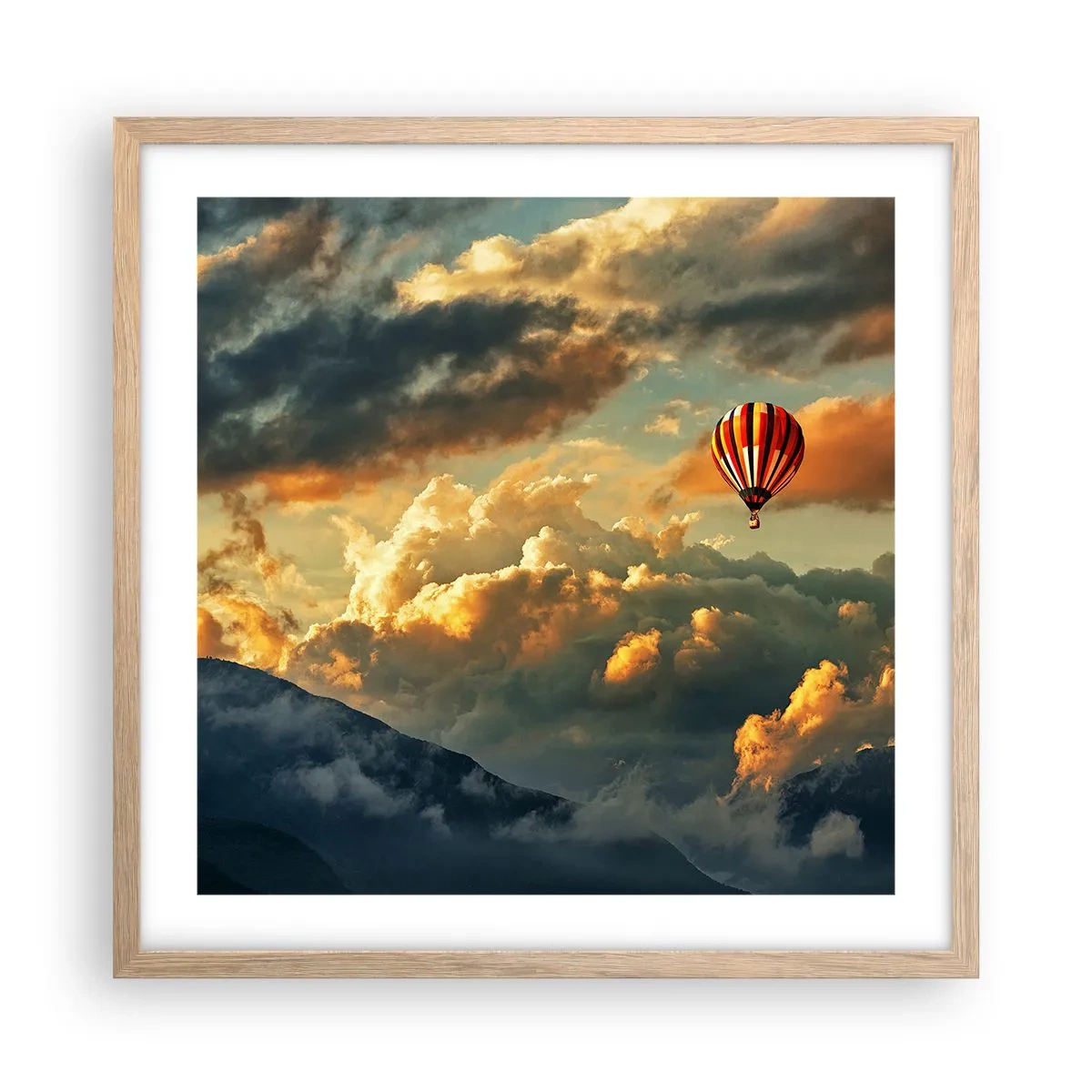 Póster en marco roble claro - Vuelo porque quiero - 50x50 cm