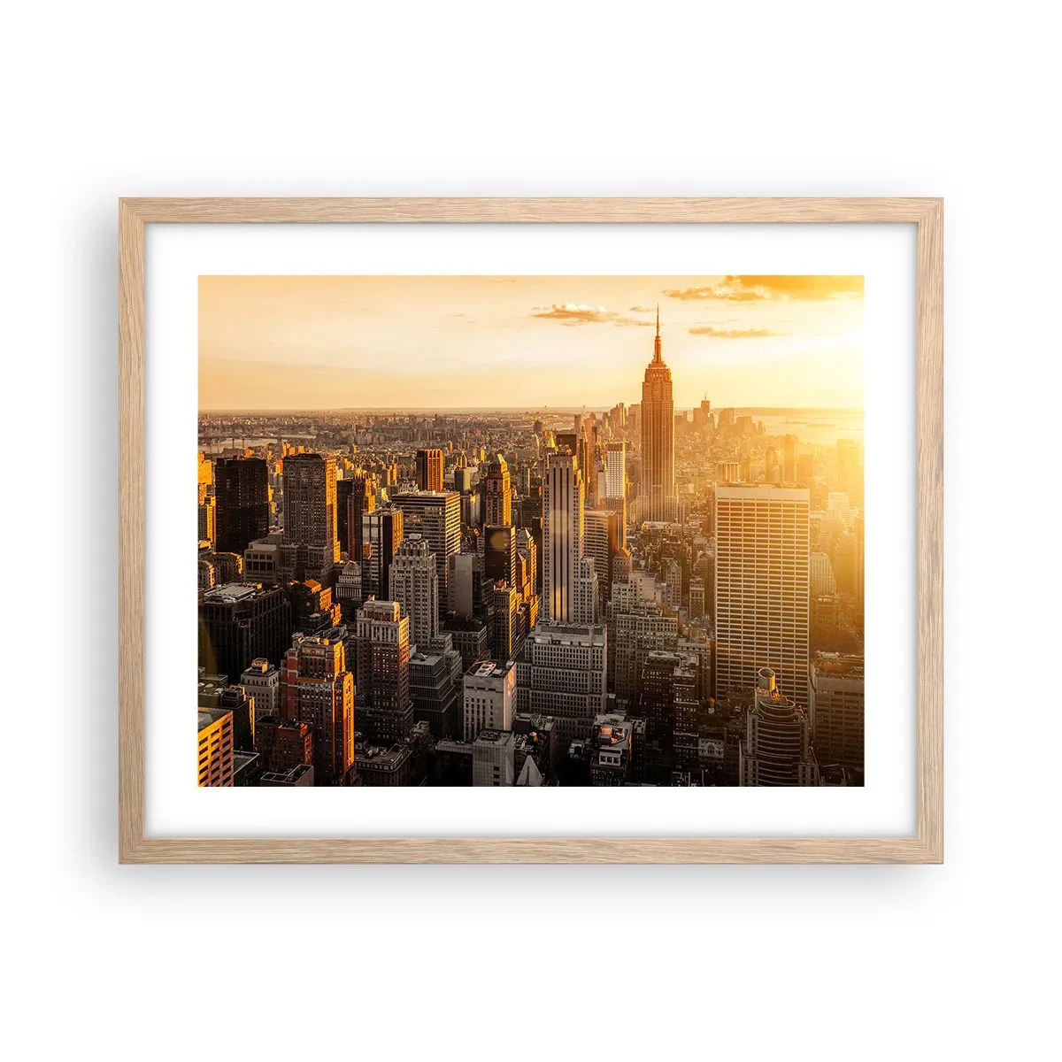 Póster en marco roble claro - Creciendo al sol - 50x40 cm