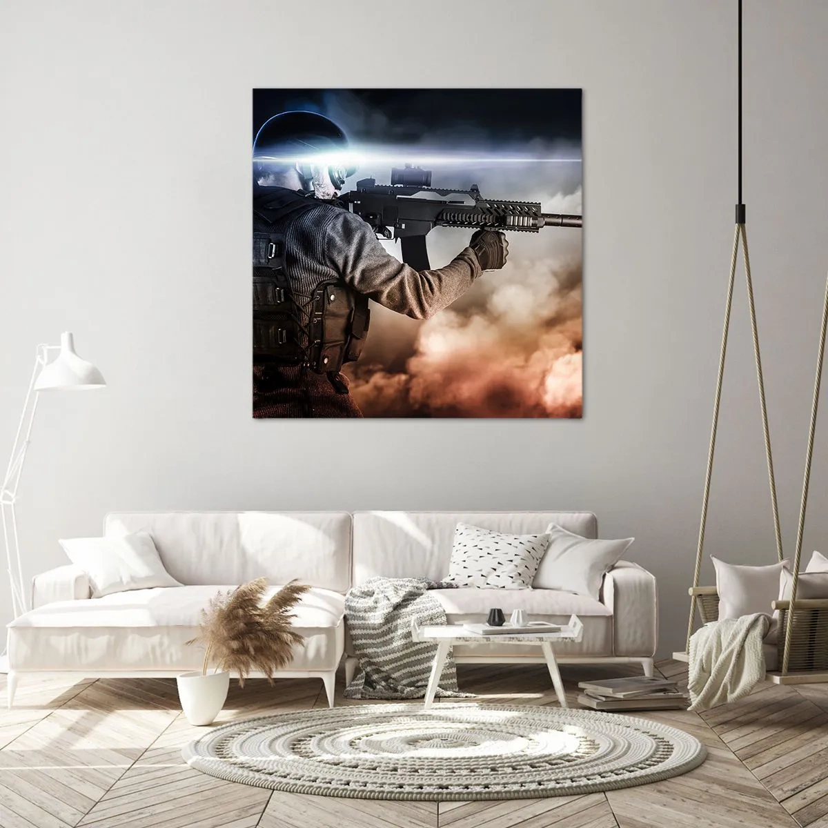 Cuadro sobre lienzo - Impresión de Imagen - Luchador - 40x40 cm