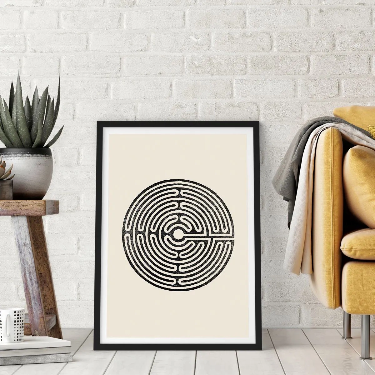Póster en marco negro - Orden misterioso - 40x50 cm