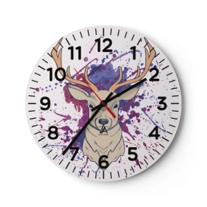 Reloj de pared - Reloj de vidrio - Valor y equilibrio - 40x40 cm
