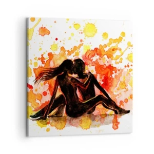 Cuadro sobre lienzo - Impresión de Imagen - Momento romántico - 50x50 cm