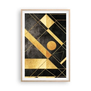 Póster en marco roble claro - Sol del desierto - 61x91 cm
