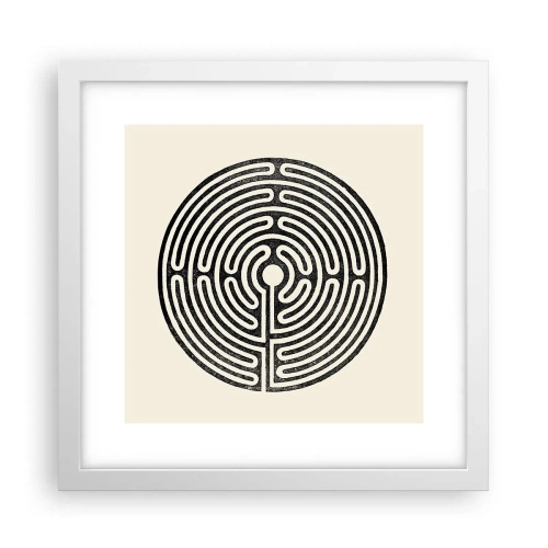 Póster en marco blanco - Orden misterioso - 30x30 cm