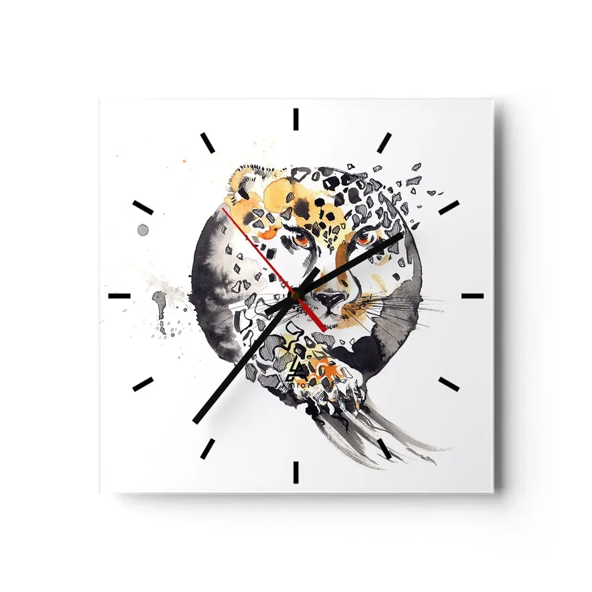 Reloj de pared - Reloj de vidrio - Belleza depredadora - 40x40 cm