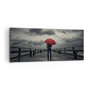 Cuadro sobre lienzo - Impresión de Imagen - No importa que llueva - 100x40 cm