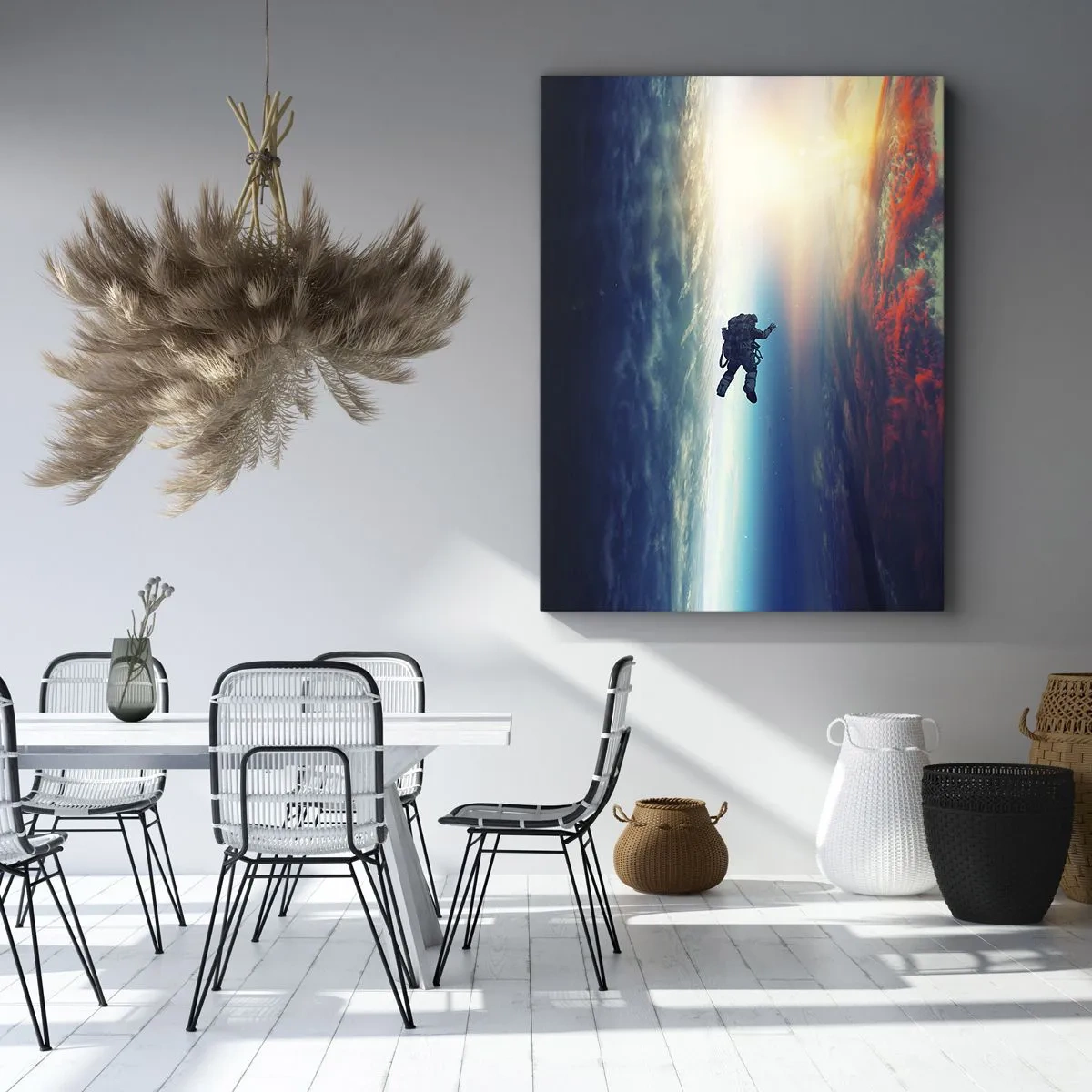 Cuadro sobre lienzo - Impresión de Imagen - Enfrentarse al universo - 45x80 cm
