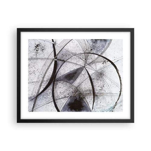 Póster en marco negro - Fantasía futurista - 50x40 cm