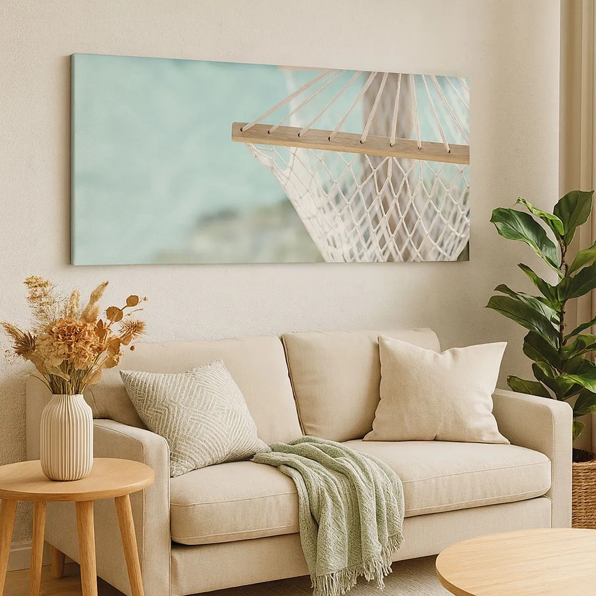 Cuadro sobre lienzo - Impresión de Imagen - Momento de relax - 100x40 cm