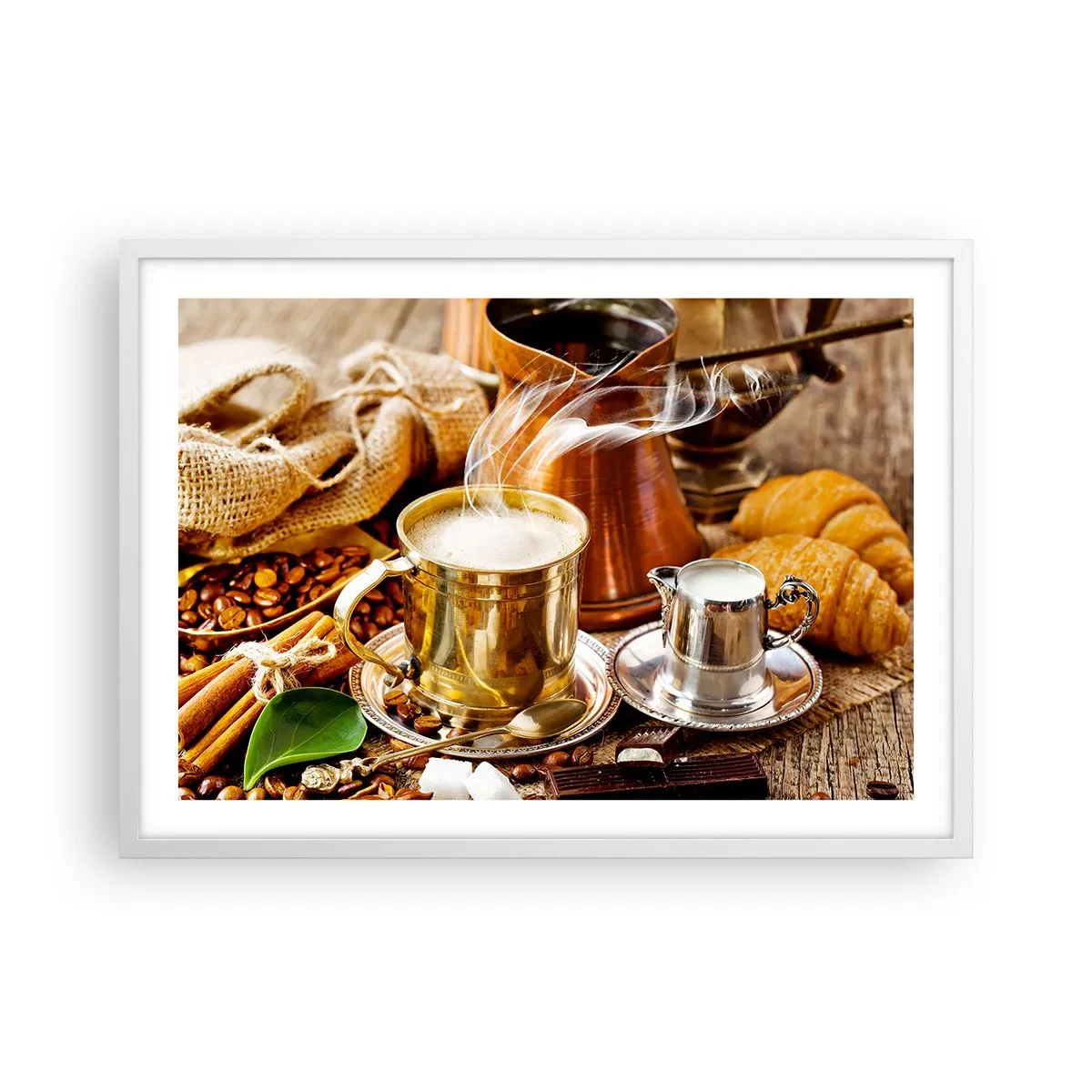 Póster en marco blanco - Que tengas un buen día - 70x50 cm