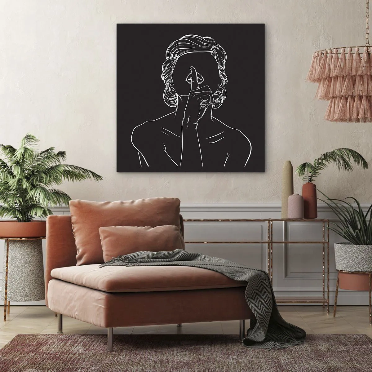 Cuadro sobre lienzo - Impresión de Imagen - La belleza florece en silencio - 60x60 cm