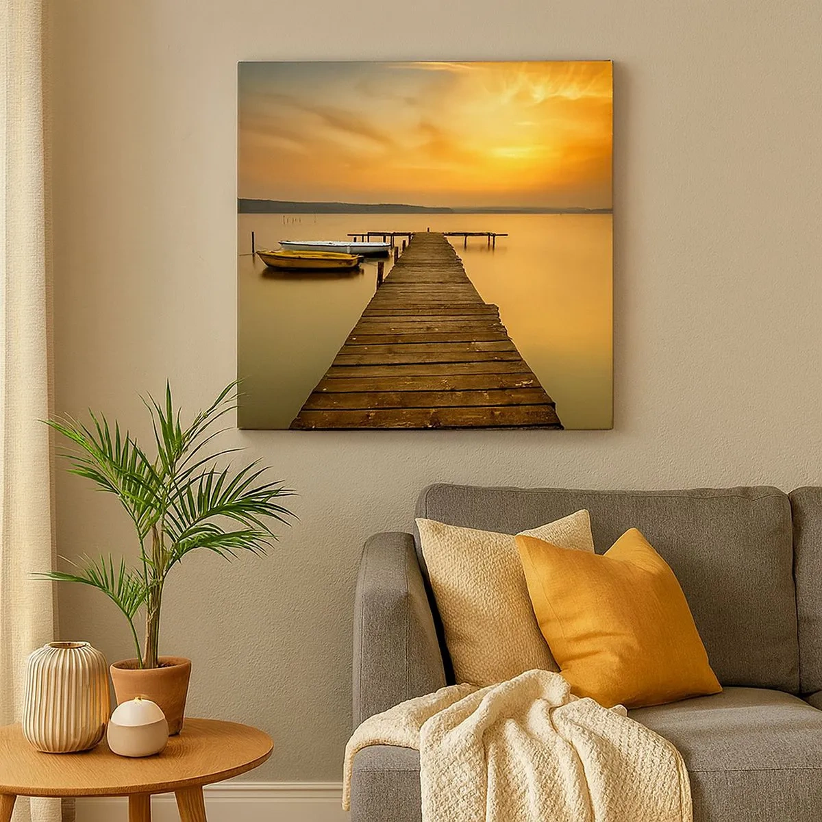 Cuadro sobre lienzo - Impresión de Imagen - Abriré el cielo dorado para ti - 30x30 cm