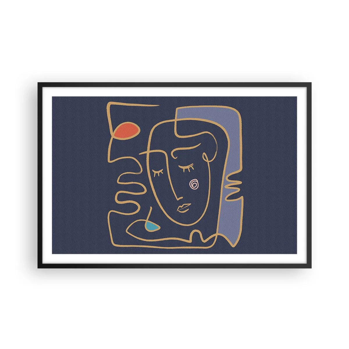 Póster en marco negro - En un maravilloso sueño - 91x61 cm