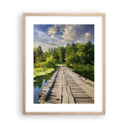 Póster en marco roble claro - Verano, verano en todas partes - 40x50 cm