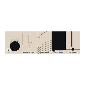 Muestra de fotomural autoadhesivo Deluxe Sticker - Composición elástica y dinámica - Geométrico, Minimalismo, Estético - 100x30 cm