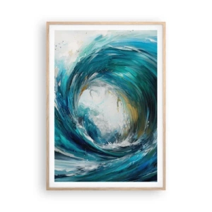 Póster en marco roble claro - Portal marino - 70x100 cm