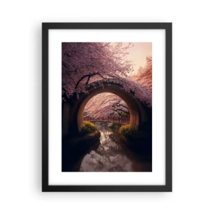 Póster en marco negro - Primavera japonesa - 30x40 cm