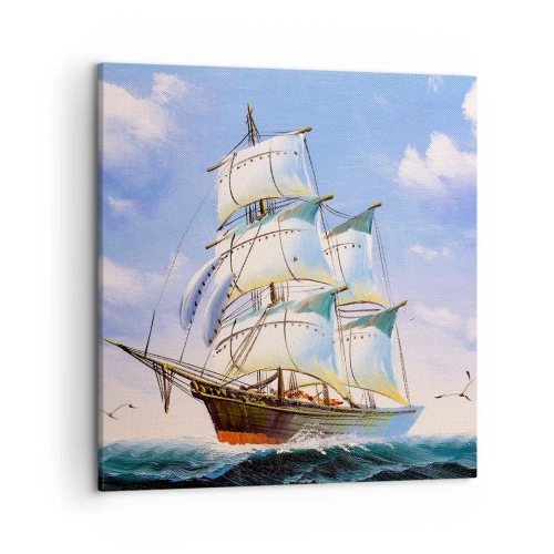 Cuadro sobre lienzo - Impresión de Imagen - Orgulloso con el viento - 50x50 cm