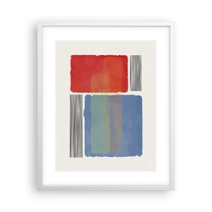 Póster en marco blanco - Espíritu y alma de la geometría - 40x50 cm