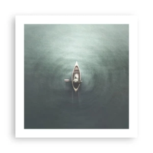 Póster - A través de un lago iluminado por la luna - 50x50 cm