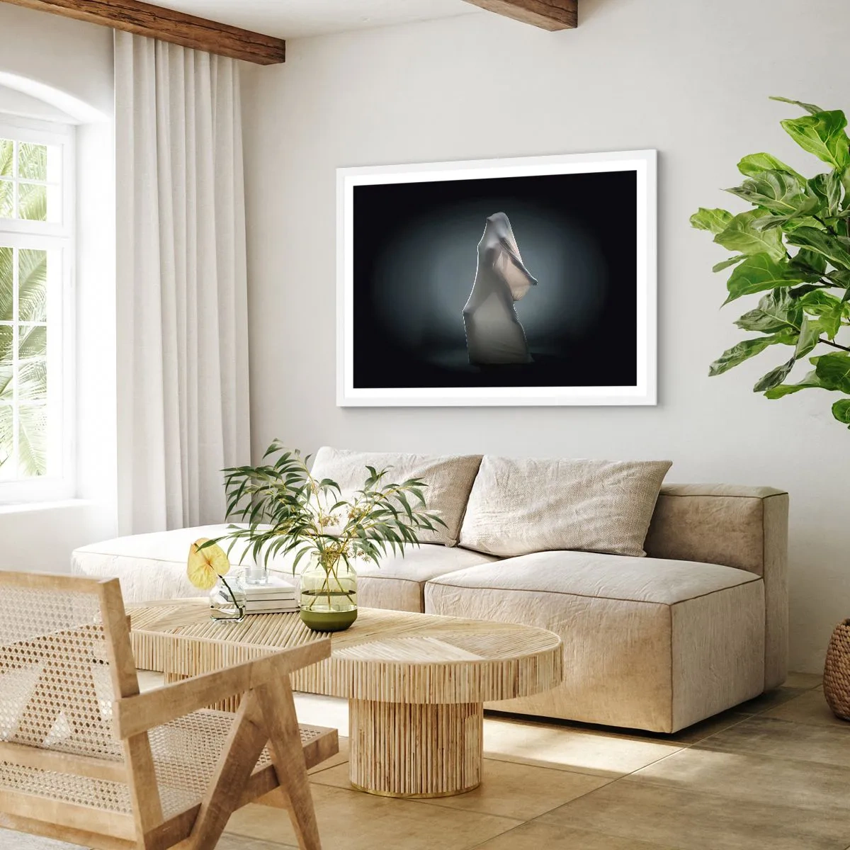 Póster en marco blanco - Deseos ocultos - 91x61 cm