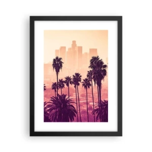 Póster en marco negro - El paisaje de California - 30x40 cm