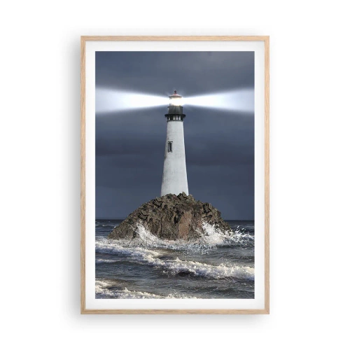 Póster en marco roble claro - ¡Aquí... aquí... aquí! - 61x91 cm